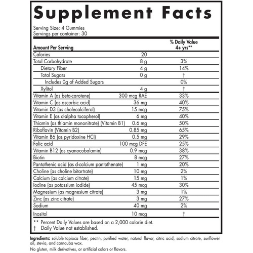  Nordic Naturals Zero Sugar Kids Multi Gummies, Orange Lemon - 120 Gummies - Great-Tasting Multivitamin for Ages 4+ - Supports Growth & Development - Non-GMO, Vegetarian - 30 Servin