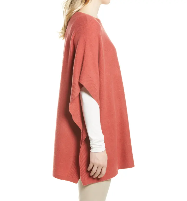 노드스트롬 Nordstrom Wool & Cashmere Poncho_RED CEDAR