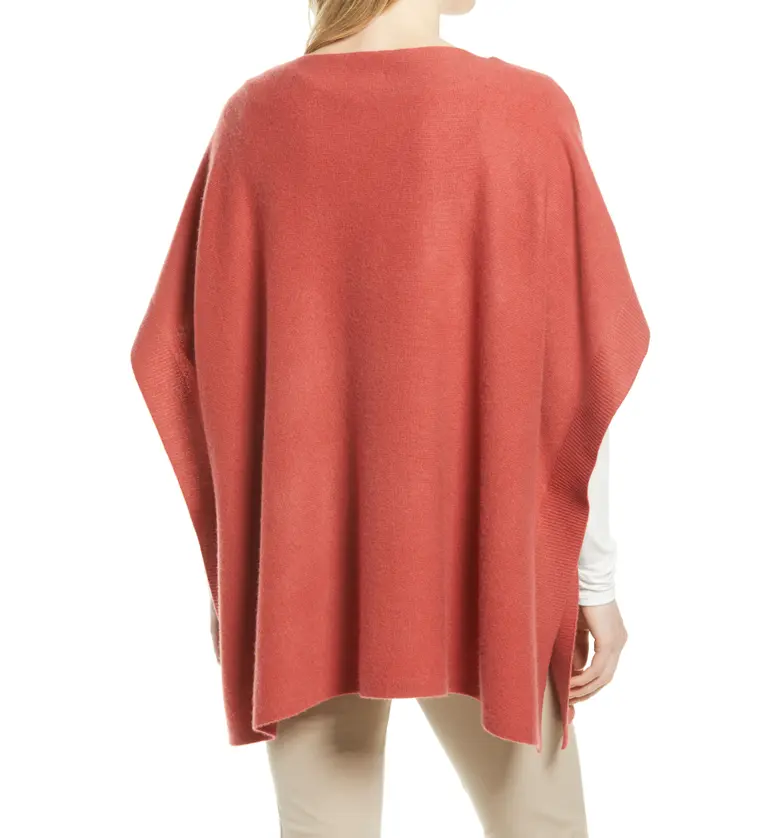 노드스트롬 Nordstrom Wool & Cashmere Poncho_RED CEDAR