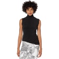 Norma Kamali Slim Fit Sleeveless Turtle Top