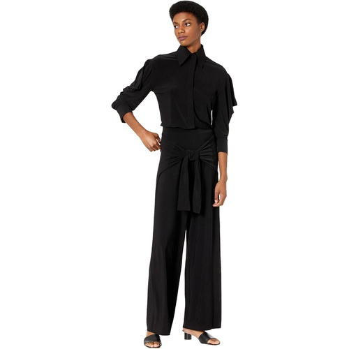  Norma Kamali TY Front All-In-One Straight Pants