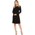 Norma Kamali Long Sleeve Crew Dress To Knee