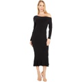 Norma Kamali Long Sleeve Drop Shoulder Fishtail Dress To Midcalf