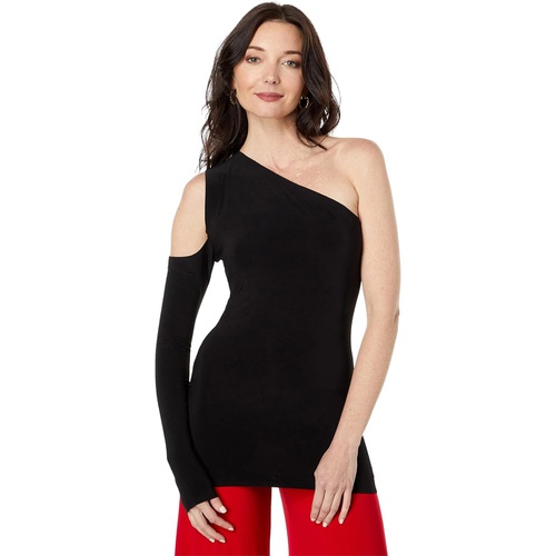  Norma Kamali One Shoulder One Sleeve Top