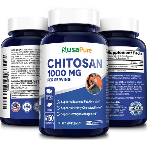  NusaPure Chitosan 1000mg 150caps (Non-GMO & Gluten Free)