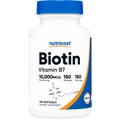 Nutricost Biotin (10,000mcg) in Coconut Oil 150 Softgels - Gluten Free, Non-GMO