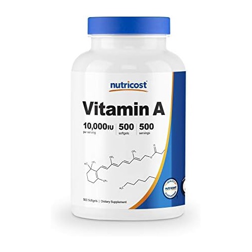  Nutricost Vitamin A 10,000 IU, 500 Softgel Capsules