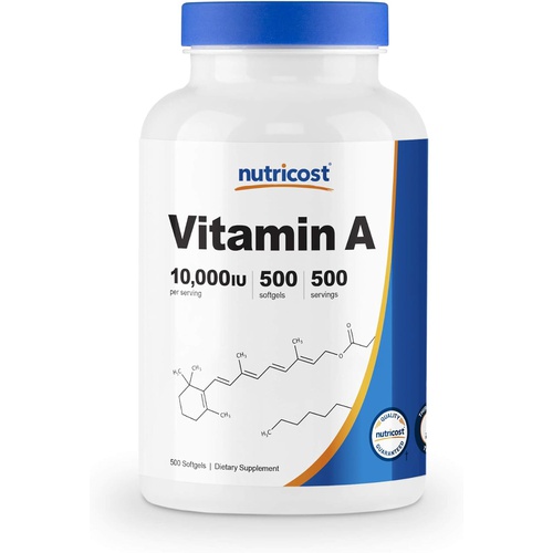  Nutricost Vitamin A 10,000 IU, 500 Softgel Capsules