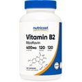 Nutricost Vitamin B2 (Riboflavin) 400mg, 120 Capsules - Gluten Free, Non-GMO