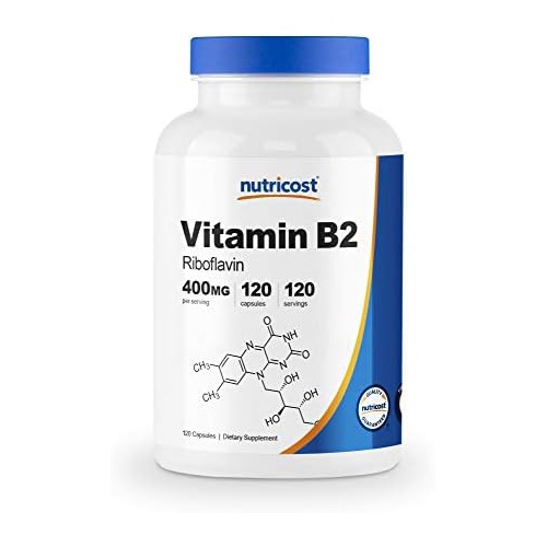  Nutricost Vitamin B2 (Riboflavin) 400mg, 120 Capsules - Gluten Free, Non-GMO