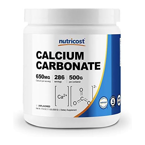  Nutricost Calcium Carbonate Powder 500 Grams