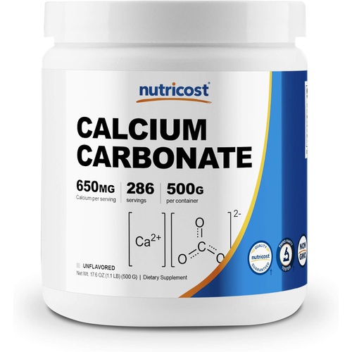  Nutricost Calcium Carbonate Powder 500 Grams