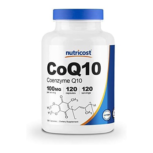  Nutricost CoQ10 100mg, 120 Vegetarian Capsules, 120 Servings - High Absorption, Vegetarian, Non-GMO, Coenzyme Q10