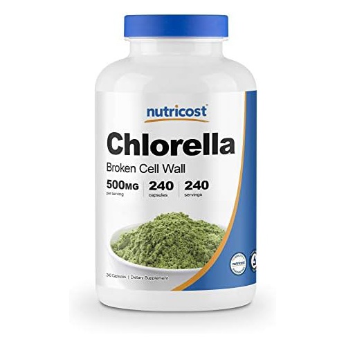  Nutricost Chlorella Capsules 500mg, 240 Vegetarian Capsules - Non-GMO and Gluten Free