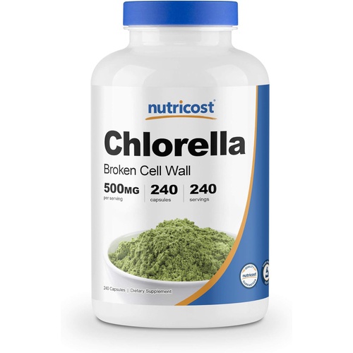  Nutricost Chlorella Capsules 500mg, 240 Vegetarian Capsules - Non-GMO and Gluten Free