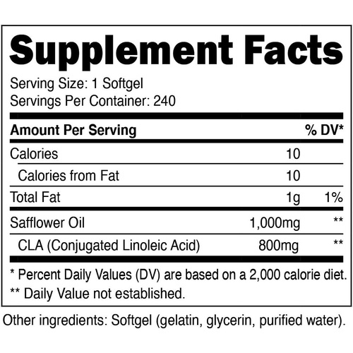  Nutricost CLA (Conjugated Linoleic Acid) 800mg, 240 Softgels