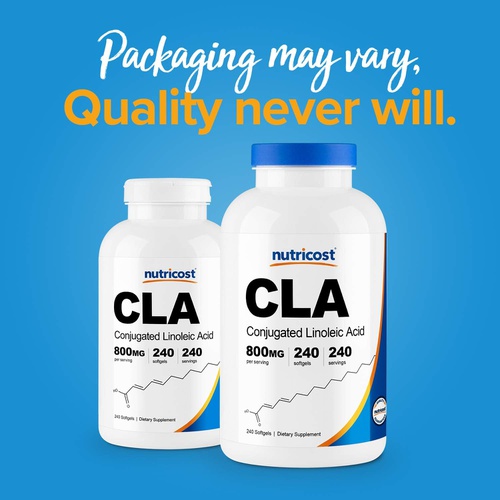  Nutricost CLA (Conjugated Linoleic Acid) 800mg, 240 Softgels