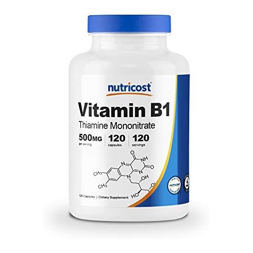  Nutricost Vitamin B1 (Thiamine) 500mg, 120 Capsules