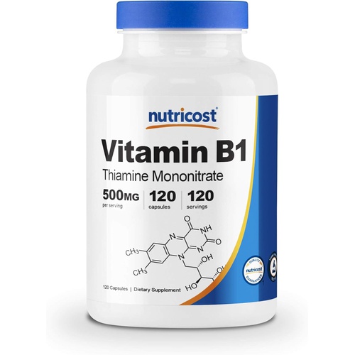  Nutricost Vitamin B1 (Thiamine) 500mg, 120 Capsules