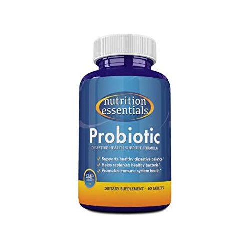  Nutrition Essentials  Probiotics for Women and Men - With Natural Lactase Enzyme and Prebiotic for Digestive Health - 62% More Stable Probiotic for Gut Health Support - USA Made Vegan Probi