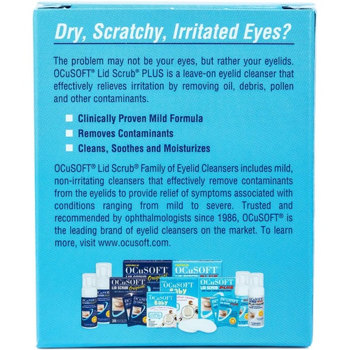  OCuSOFT Lid Scrub Plus, Pre-Moistened Pads, 30 Count