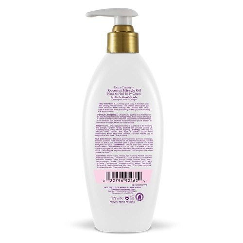  OGX Extra Creamy + Coconut Miracle Oil Ultra Moisture Body Wash, 19.5 Fl Oz