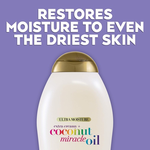  OGX Extra Creamy + Coconut Miracle Oil Ultra Moisture Body Wash, 19.5 Fl Oz