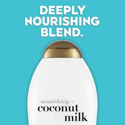  OGX Nourishing + Coconut Milk Moisturizing Conditioner for Strong & Healthy Hair, with Coconut Milk, Coconut Oil & Egg White Protein, Paraben-Free, Sulfate-Free Surfactants, 25.4 f