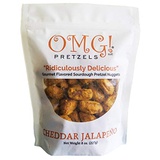 OMG! Pretzels LLC OMG! Pretzels Cheddar Jalapeo Gourmet Seasoned Sourdough Pretzel Nuggets, 8 Ounce Bag, Pack of 1