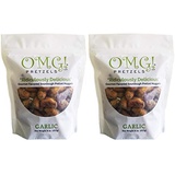 OMG! Pretzels LLC OMG! Pretzels Garlic Gourmet Seasoned Sourdough Pretzel Nuggets, 8 Ounce Bag, Pack of 2