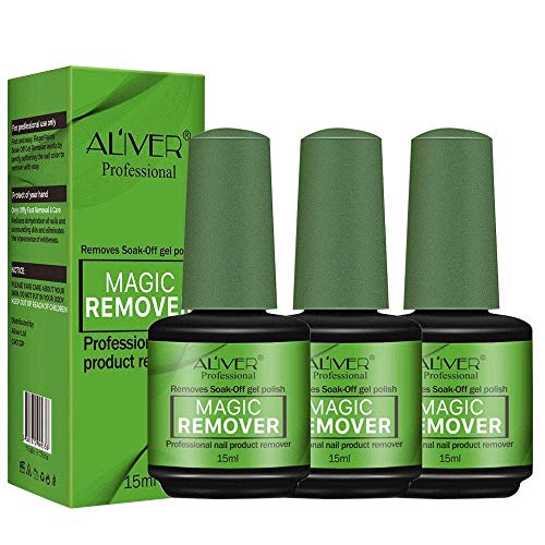  ONE1X Nail Polish Remover 3Pcs, Magic Soak-Off Gel Nail Polish Remover-Quick,Professional Nail Polish Remover for Natural, Gel Nails