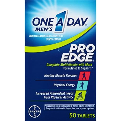  One A Day Men’s Pro Edge Multivitamin, Supplement with Vitamin A, Vitamin C, Vitamin D, Vitamin E and Zinc for Immune Health Support* and Magnesium for Healthy Muscle Function, 50