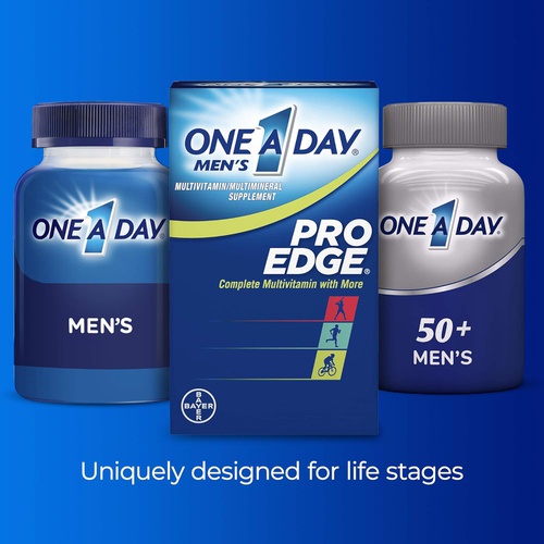  One A Day Men’s Pro Edge Multivitamin, Supplement with Vitamin A, Vitamin C, Vitamin D, Vitamin E and Zinc for Immune Health Support* and Magnesium for Healthy Muscle Function, 50