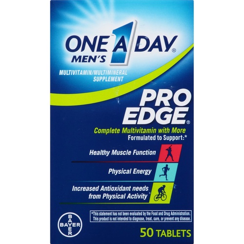  One A Day Men’s Pro Edge Multivitamin, Supplement with Vitamin A, Vitamin C, Vitamin D, Vitamin E and Zinc for Immune Health Support* and Magnesium for Healthy Muscle Function, 50