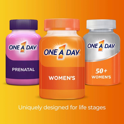  One A Day Women’s Multivitamin, Supplement with Vitamin A, Vitamin C, Vitamin D, Vitamin E and Zinc for Immune Health Support, B12, Biotin, Calcium & More, 100 count