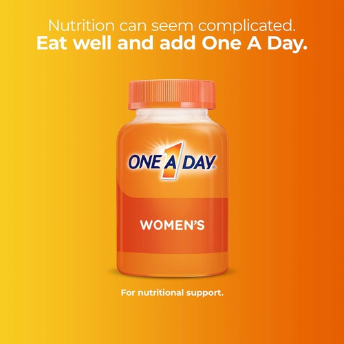  One A Day Women’s Multivitamin, Supplement with Vitamin A, Vitamin C, Vitamin D, Vitamin E and Zinc for Immune Health Support, B12, Biotin, Calcium & More, 100 count