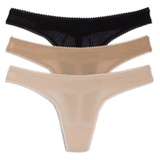 On Gossamer 3-Pack Mesh Thongs_CHAMPAGNE MOCHA BLACK