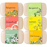 O Naturals 6 Pc Citrus Bar Soap Collection. Vegan Body Soap. Organic Ingredients. Acne Face Cleanser Vitamin E & C Soap, Moisturizing Natural Soap Creamy Lather Triple Milled Gift