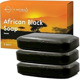 O Naturals African Black Soap Acne Problematic Skin Bar Organic Ingredients Luxurious Texture Triple Milled Bar Soap Moisturizing Shea Butter Natural Vegan Body & Face Soap Men-Wom