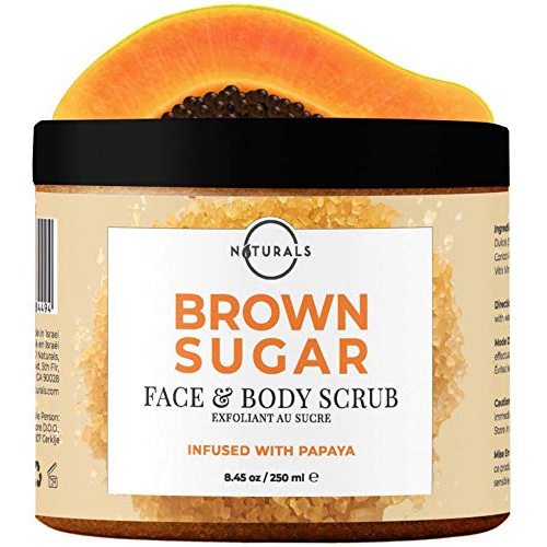  O Naturals Exfoliating Boost Brightening Skin Papaya Sugar Natural Scrub Face Body & Foot Anti Cellulite Remove Dark Spot Age Spot Acne Stretch Mark Moisturizing Hydrating Men-Wome