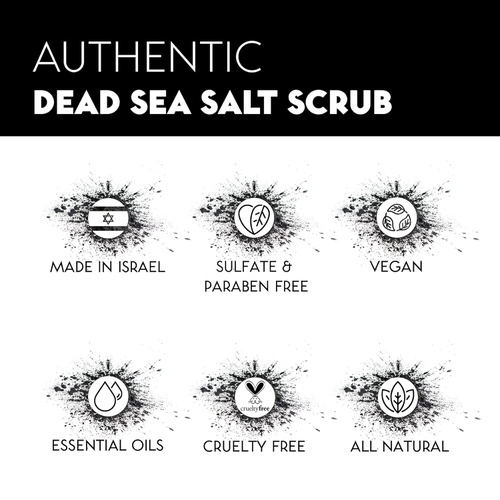  O Naturals Mens Exfoliating Activated Charcoal Dead Sea Salt Scrub, for Face Body & Foot. Anti-Aging Mens Skin Care Routine. Blackhead & Helps Acne Pore Minimizer Ultra Hydrating O