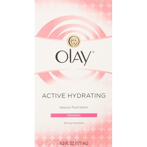  Face Moisturizer by Olay, Active Hydrating Beauty Moisturizing Lotion, 6 fl oz (Pack of 2)