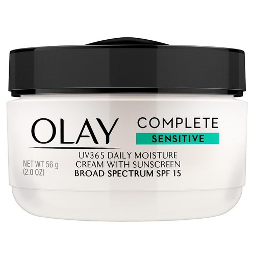  Face Moisturizer by Olay, Complete All Day Moisture Face Cream with Sunscreen, SPF 15, Sensitive Skin, 2.0 fl. oz. (Pack of 3)