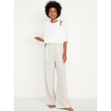 Oldnavy High-Waisted Linen-Blend Super Wide-Leg Pants