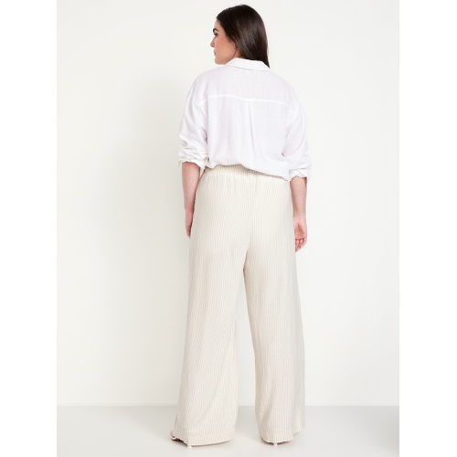 올드네이비 Oldnavy High-Waisted Linen-Blend Super Wide-Leg Pants