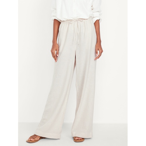 올드네이비 Oldnavy High-Waisted Linen-Blend Super Wide-Leg Pants