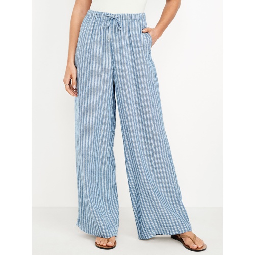올드네이비 Oldnavy High-Waisted Linen-Blend Super Wide-Leg Pants