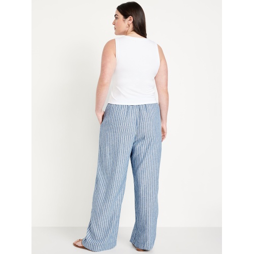 올드네이비 Oldnavy High-Waisted Linen-Blend Super Wide-Leg Pants