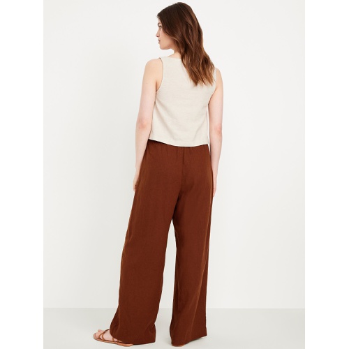 올드네이비 Oldnavy High-Waisted Linen-Blend Super Wide-Leg Pants