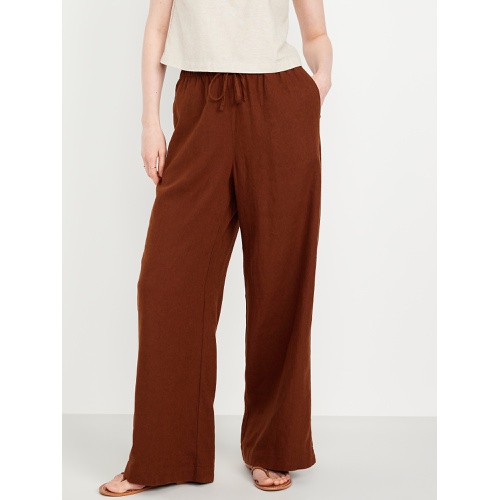 올드네이비 Oldnavy High-Waisted Linen-Blend Super Wide-Leg Pants